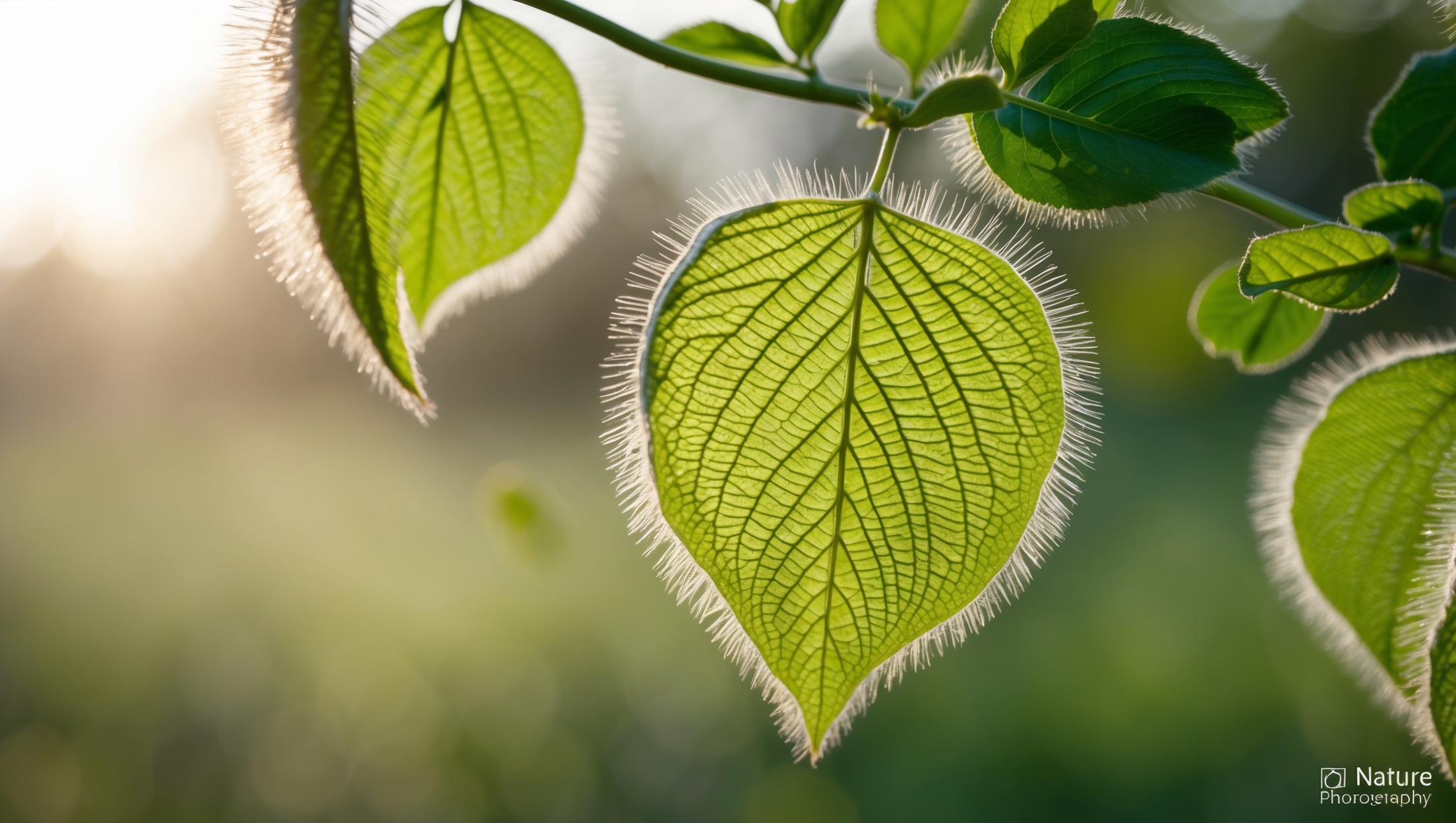Touch-sensitive plant leaves