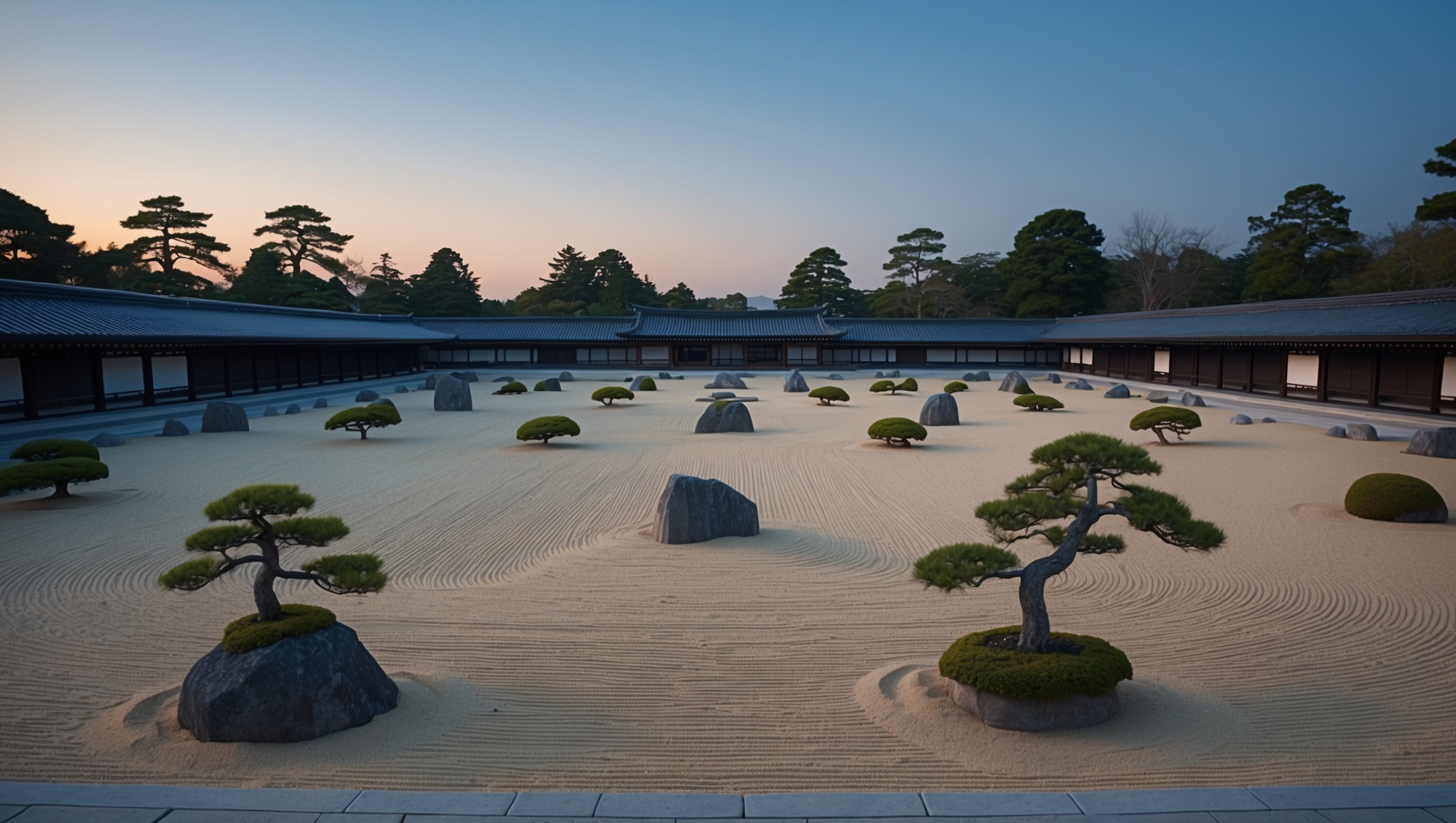 Breathtaking traditional Japanese Zen garden