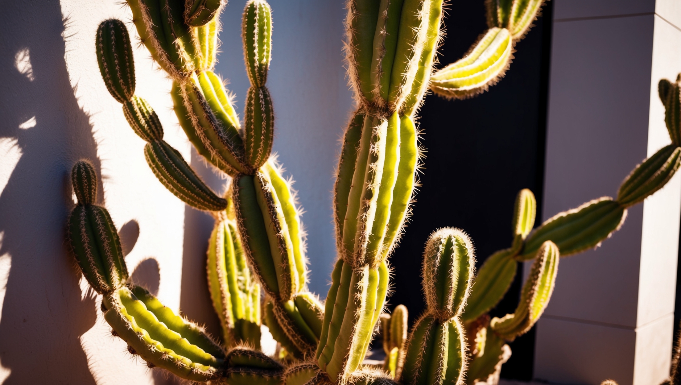 Dancing Bones Cactus with its unusual, segmented branches resembling skeleton joints.