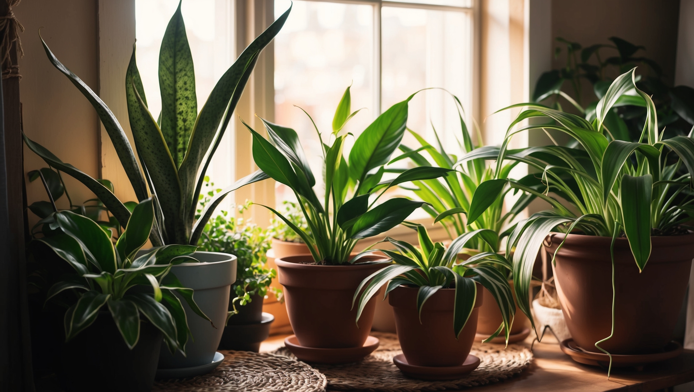 A cozy indoor jungle